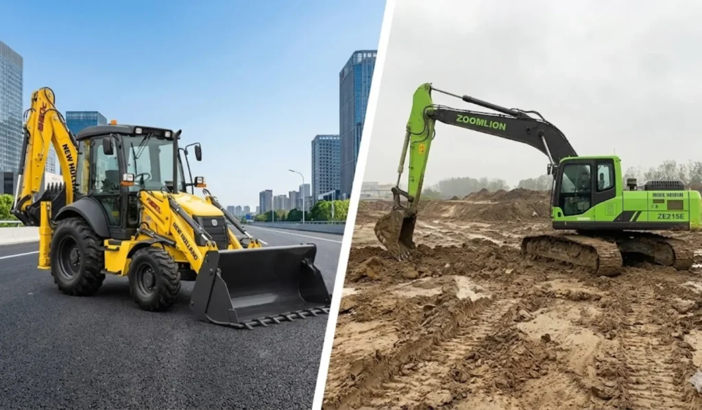 Diferencia entre retroexcavadora y excavadora